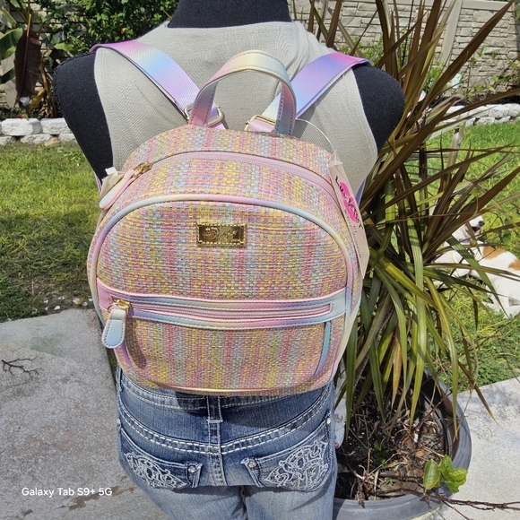 BETSEY JOHNSON RAINBOW LUV BETSEY SMALL BACKPACK